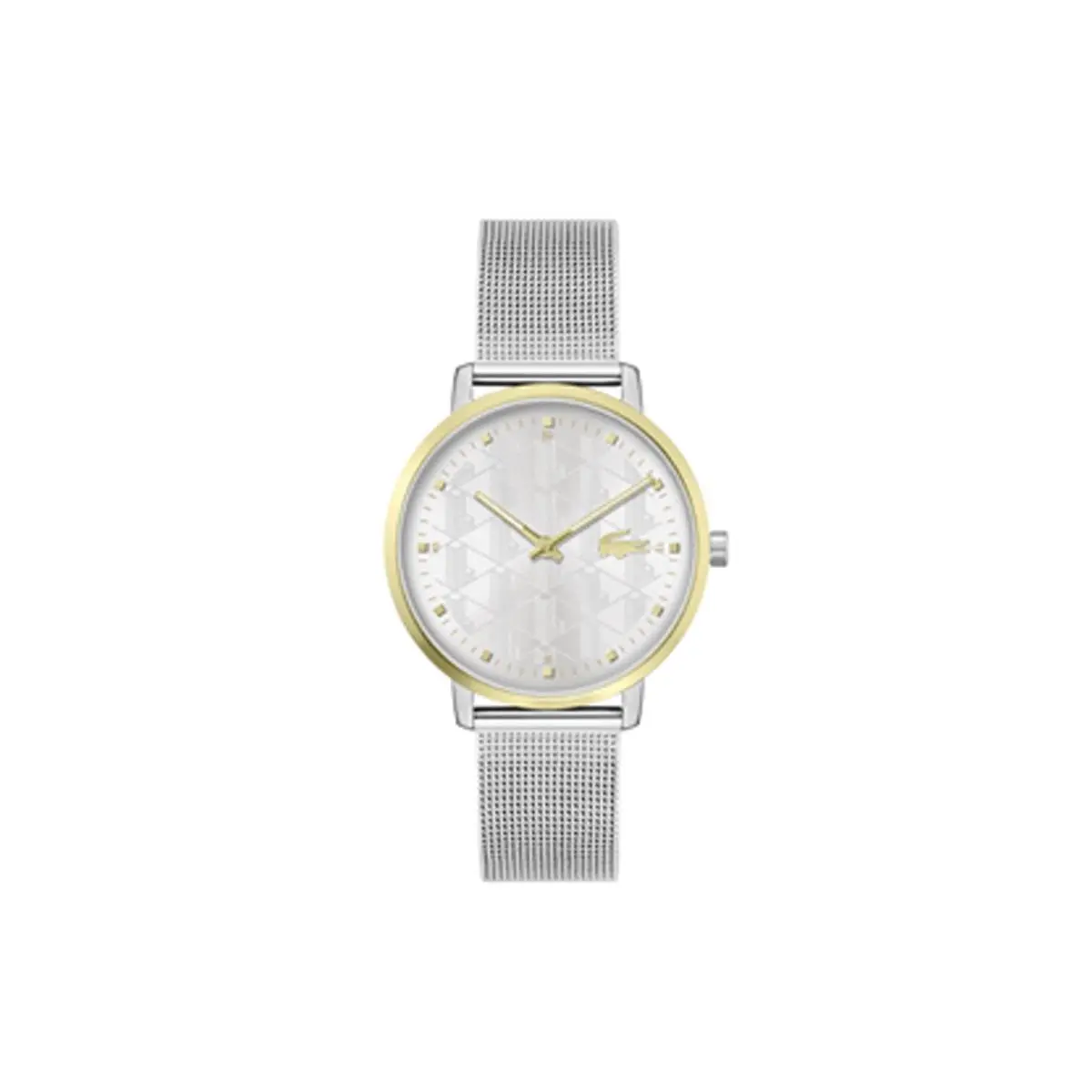 Crocorigin Women`s Quartz Two Tone Stainless Steel Case Silver Gold by Lacoste