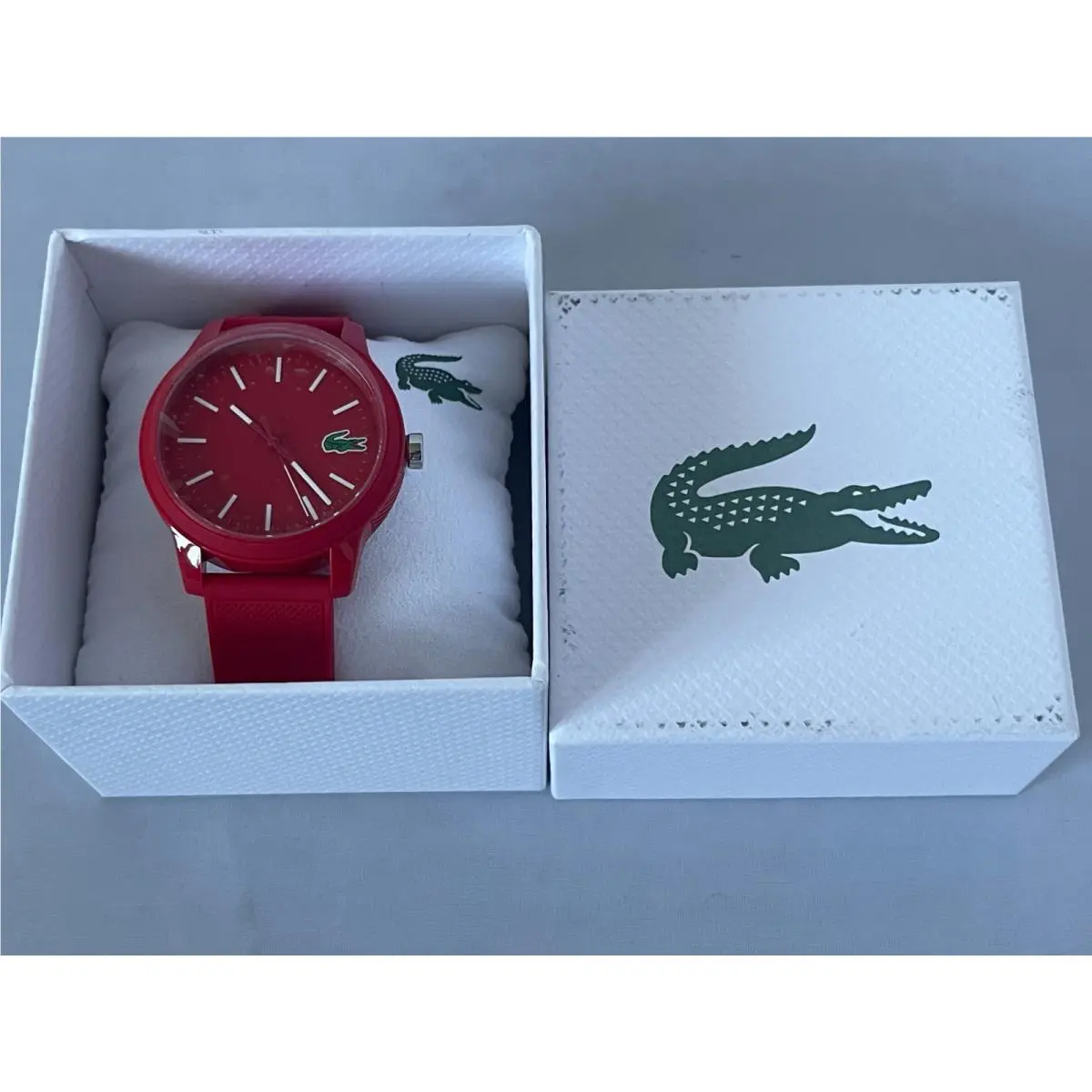 L.12.12 Collection Red Resin Watch Silicone 2010988 - Ships Free by Lacoste