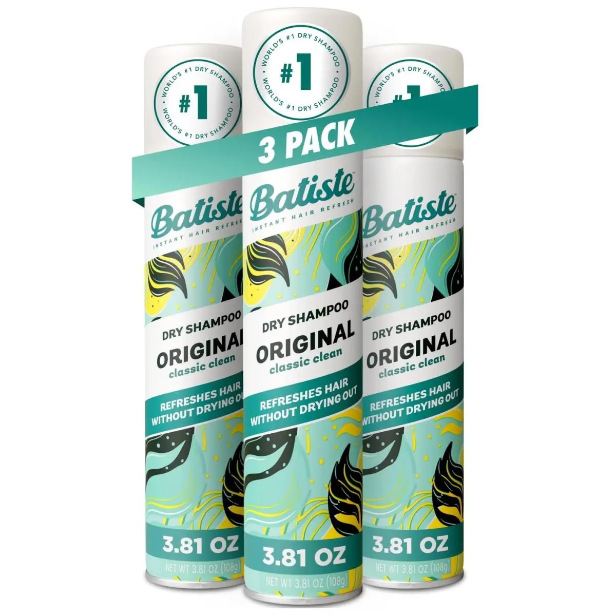 Batiste Dry Shampoo Waterless Shampoo 3.81oz Pack of 3