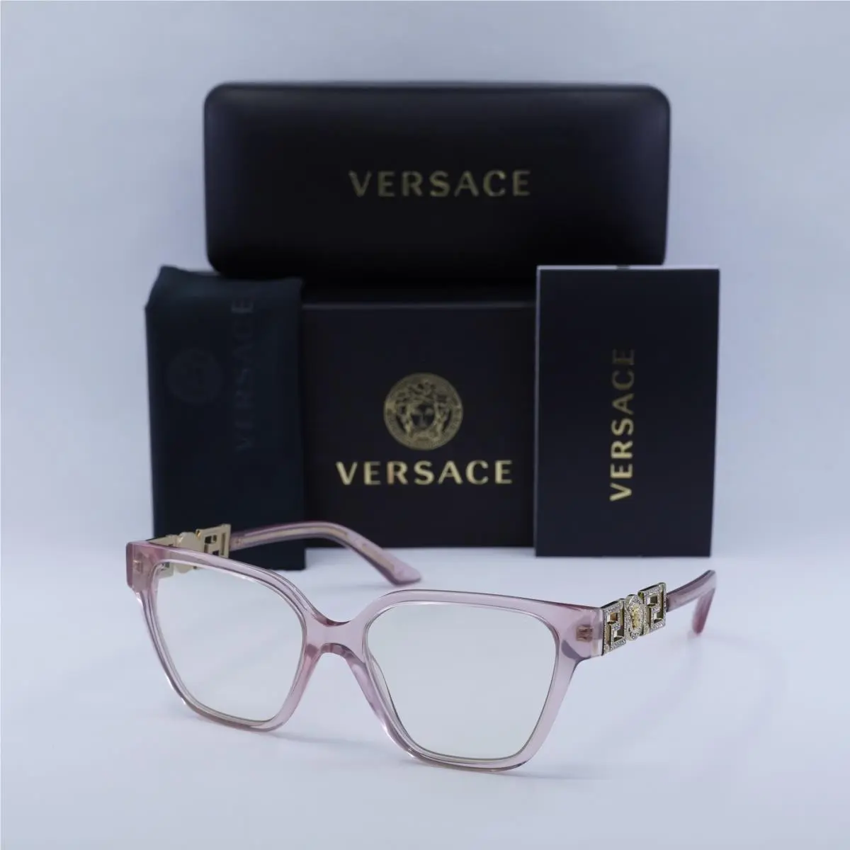 Versace VE3358B 5472 Transparent Pink 54mm Eyeglasses