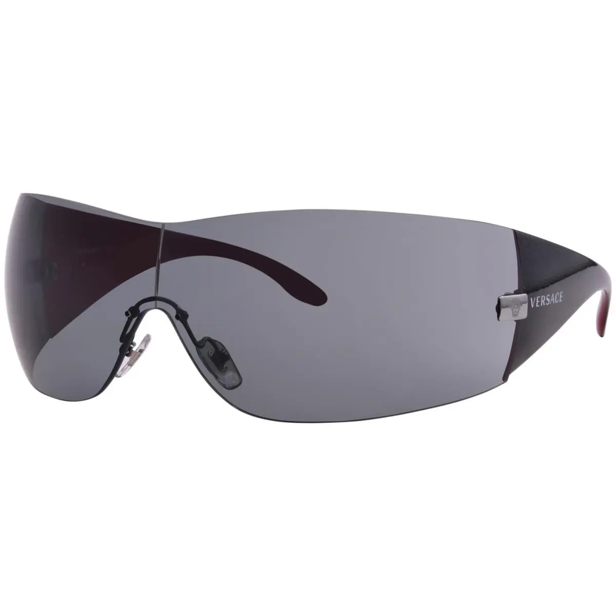 VE2054 1001/87 Sunglasses Women`s Gunmetal/dark Grey Lenses Square 41mm by Versace