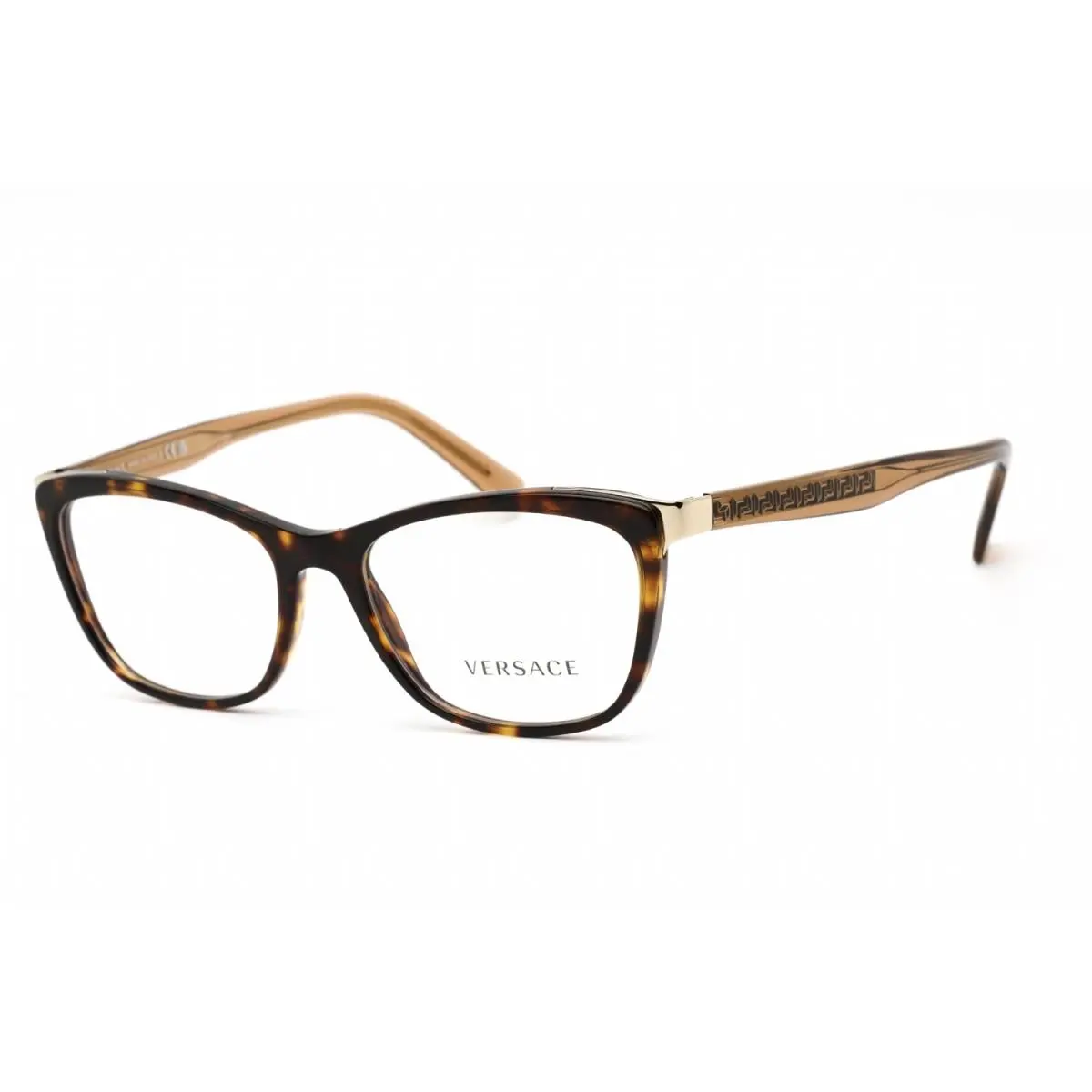 Versace VE3255-108-54 Eyeglasses Frame Size 54mm 17mm 140mm Havana Women 805367