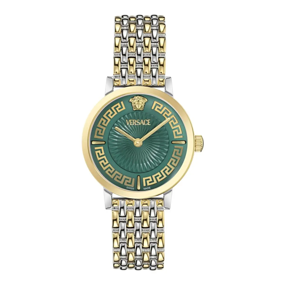 Versace Womens Two Tone 35mm Bracelet Fashion Watch