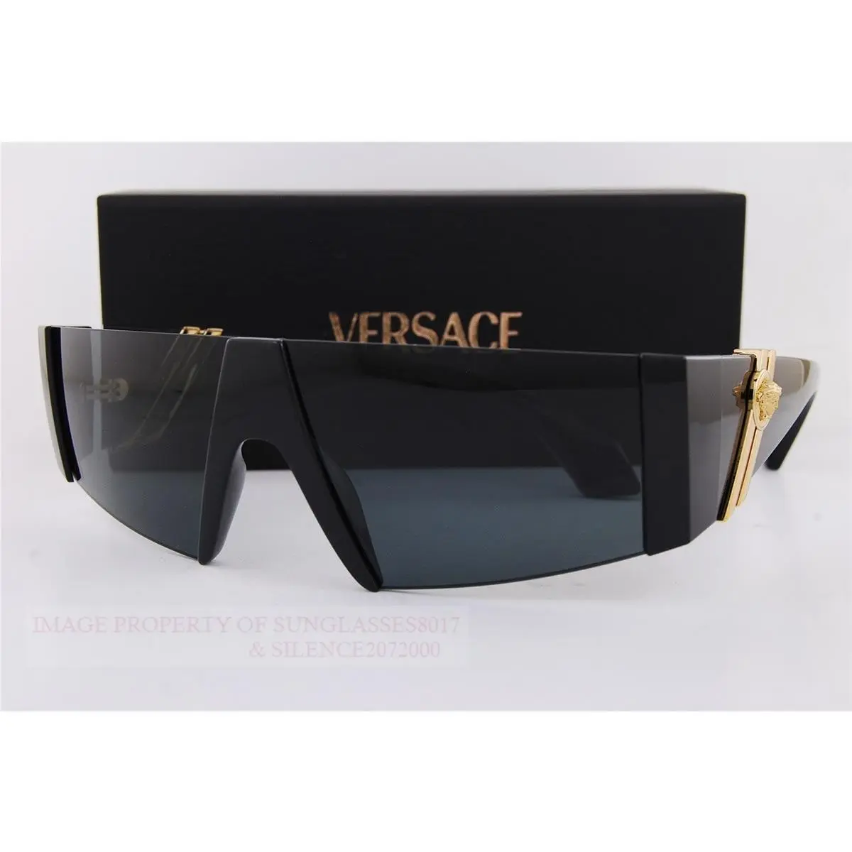 Sunglasses VE 4516 GB1/87 Black/dark Grey For Men Women by Versace
