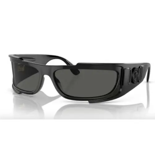 VE4446 GB1/87 Black /dark Grey Rectangular Men`s Sunglasses by Versace