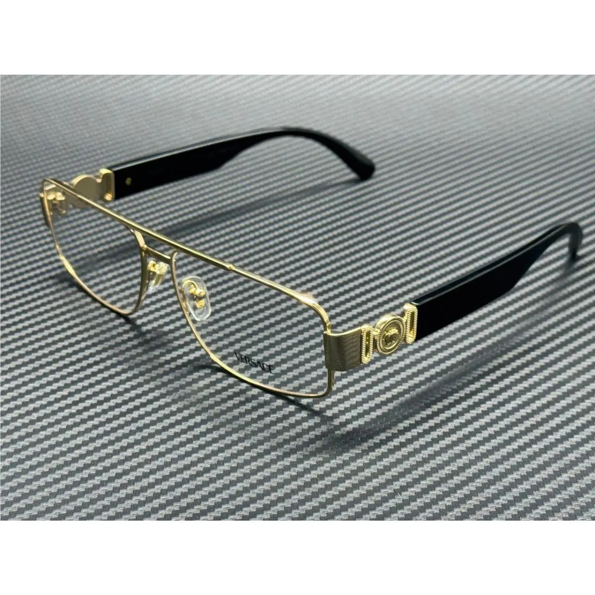Versace VE1317 1002 Gold Black Men`s 56 mm Eyeglasses
