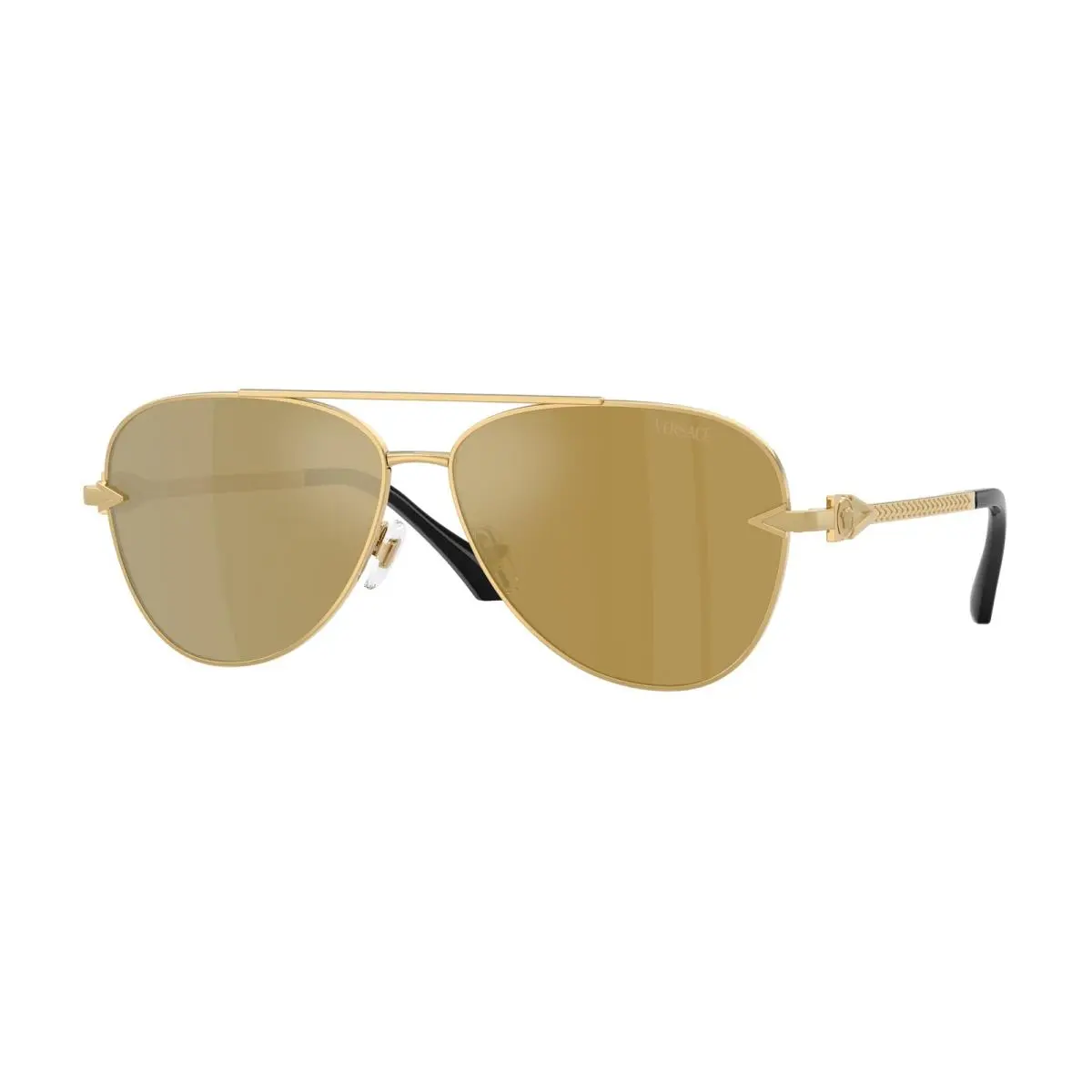 Versace Men`s 61 mm Brown Gold Mirror Sunglasses VE2283-10027I-44