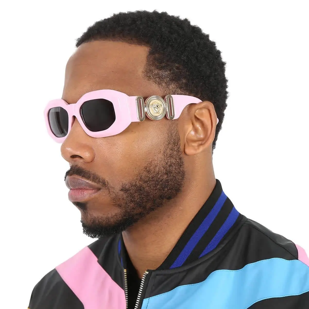 Dark Grey Irregular Men`s Sunglasses VE4425U 544087 53 VE4425U 544087 53 by Versace