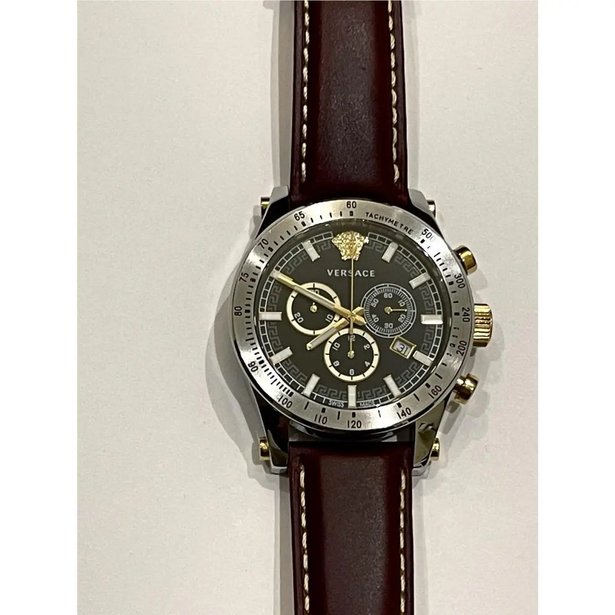 Men’s 45mm Strap Fashion Watch by Versace
