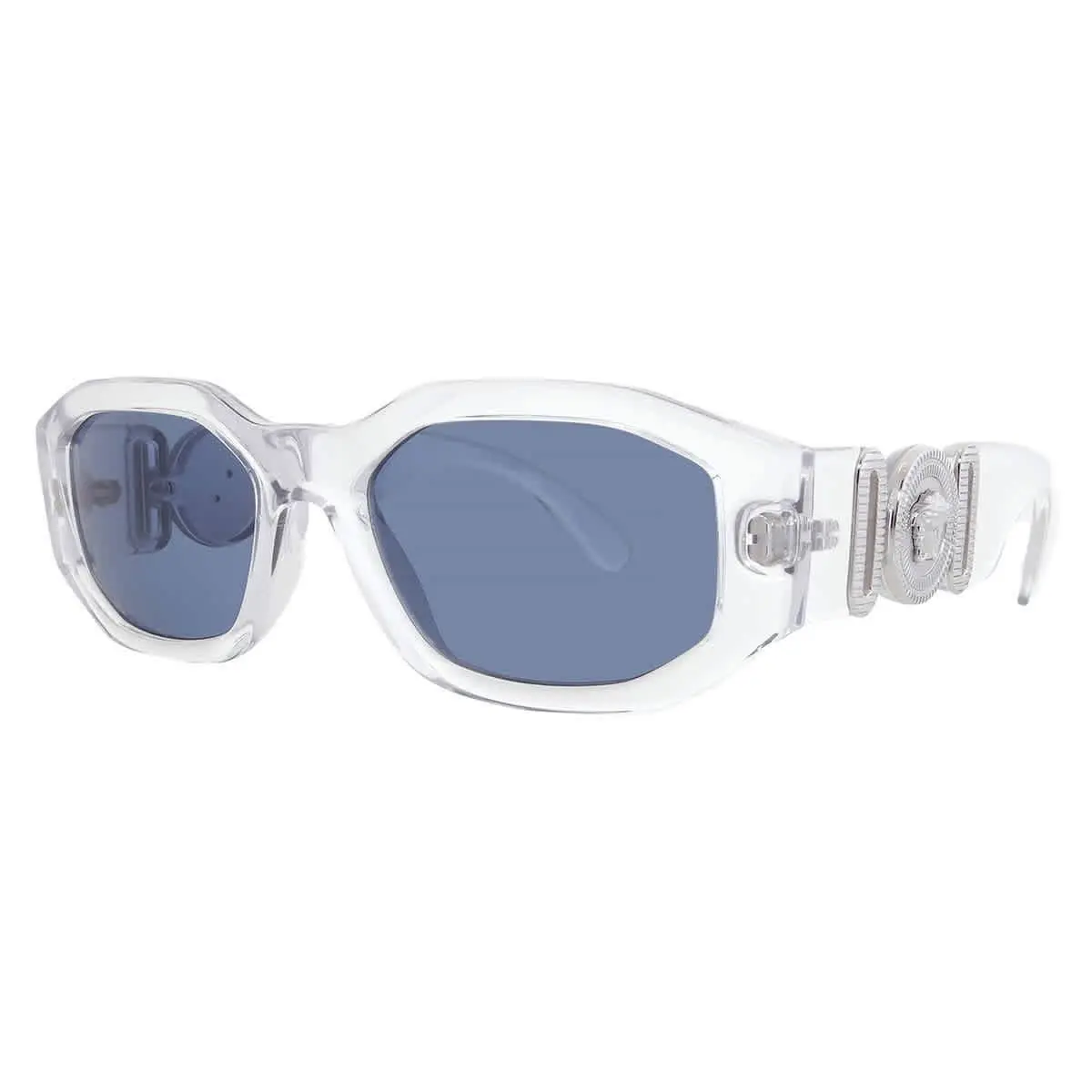 Dark Blue Geometric Unisex Sunglasses VE4361 148/80 53 VE4361 148/80 53 by Versace