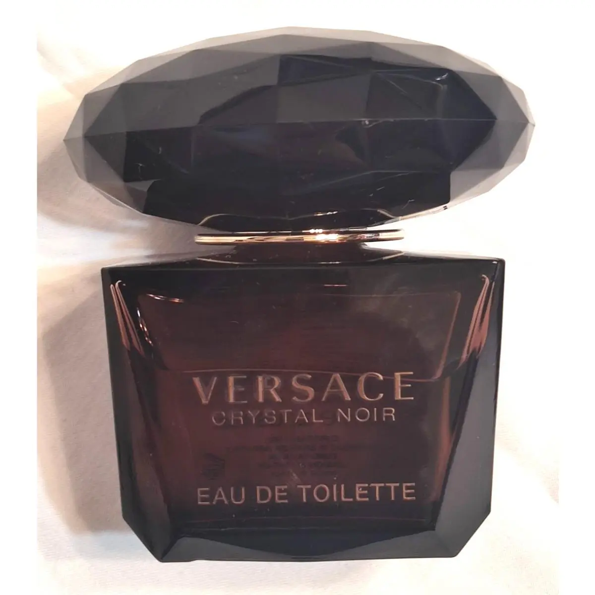 Versace Crystal Noir Eau de Toilette Natural Spray 90 mL 3 fl oz Faceted Lid