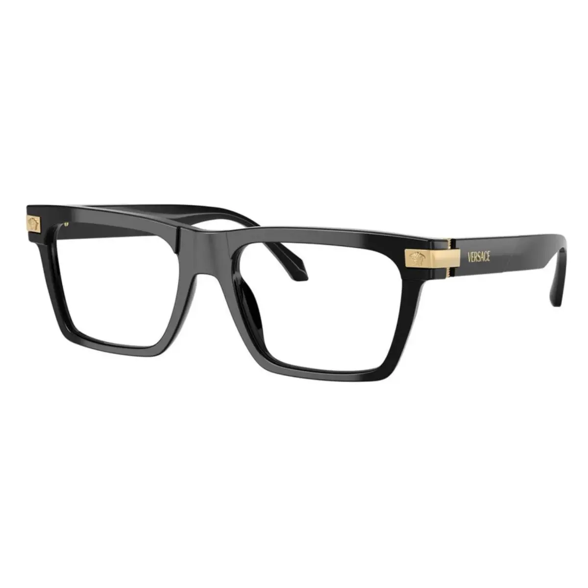 Versace Rx-able Eyeglasses Mod. 3354 GB1 53-18 145 Shiny Black Gold Frames