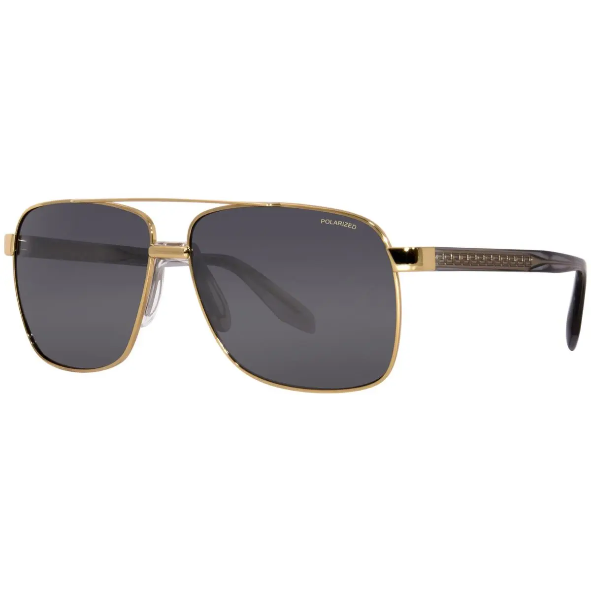 Versace Sunglasses Men`s VE2174 1002Z3 Gold/polarized Silver Mirror Lenses 59mm