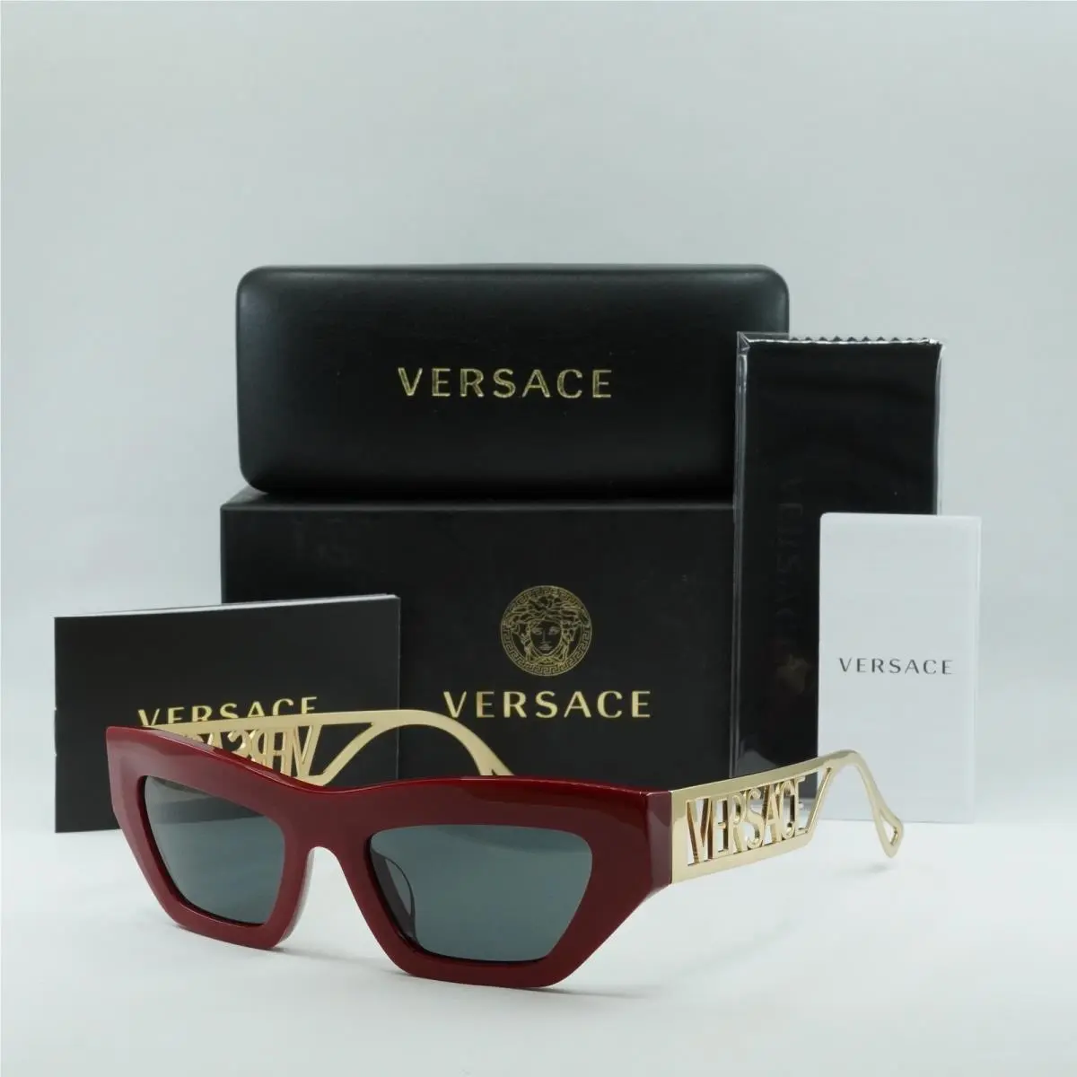 Versace VE4432U 538887 Red/dark Grey 53-20-145 Sunglasses
