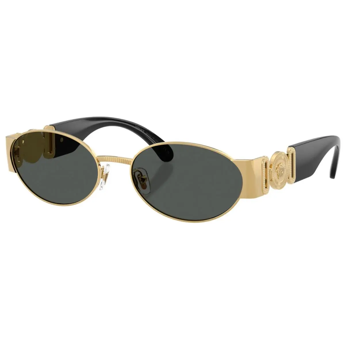Versace VE2299 100287 Gold Dark Grey Men`s 56 mm Sunglasses