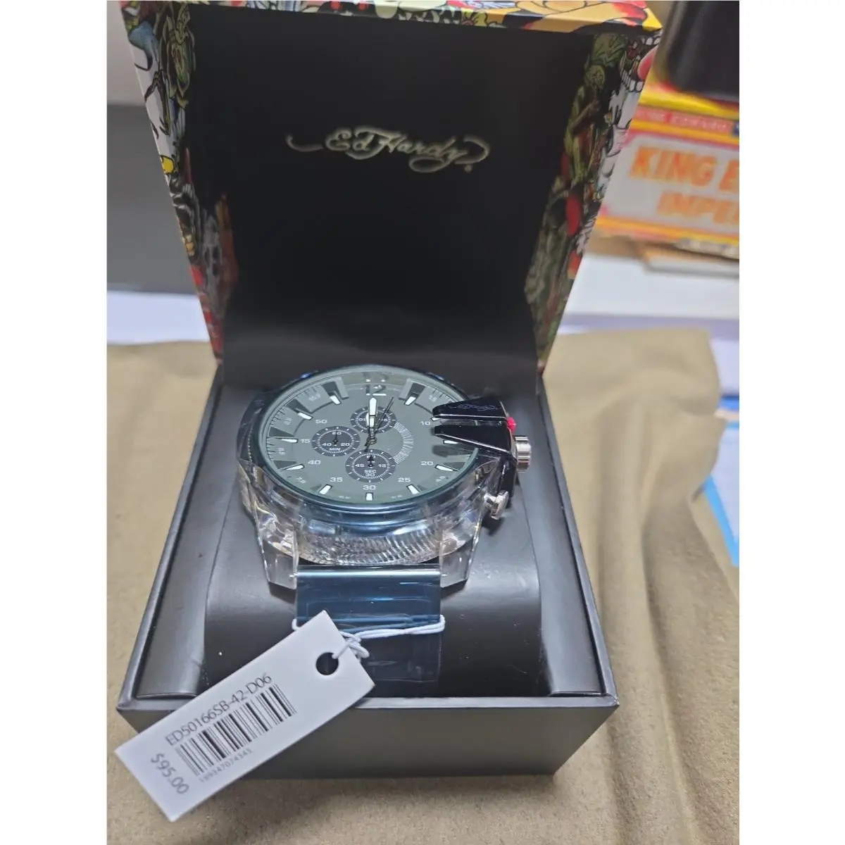 Ed Hardy Mens Wrist Watch /papers It Speaks For Itself
