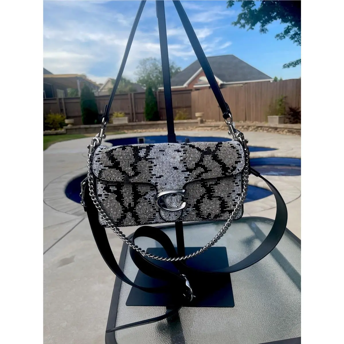 Incredible Tabby 26 Snake Beaded Shoulder/crossbody Bag by Coach