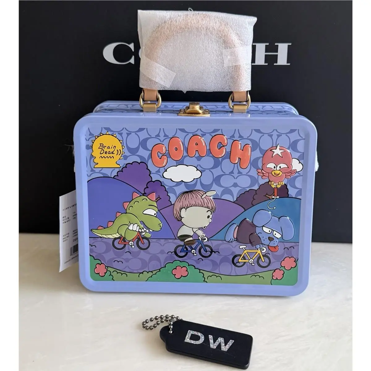 Brain Dead Souvenir Lunch Box Purple/multi Brass CES92 by Coach