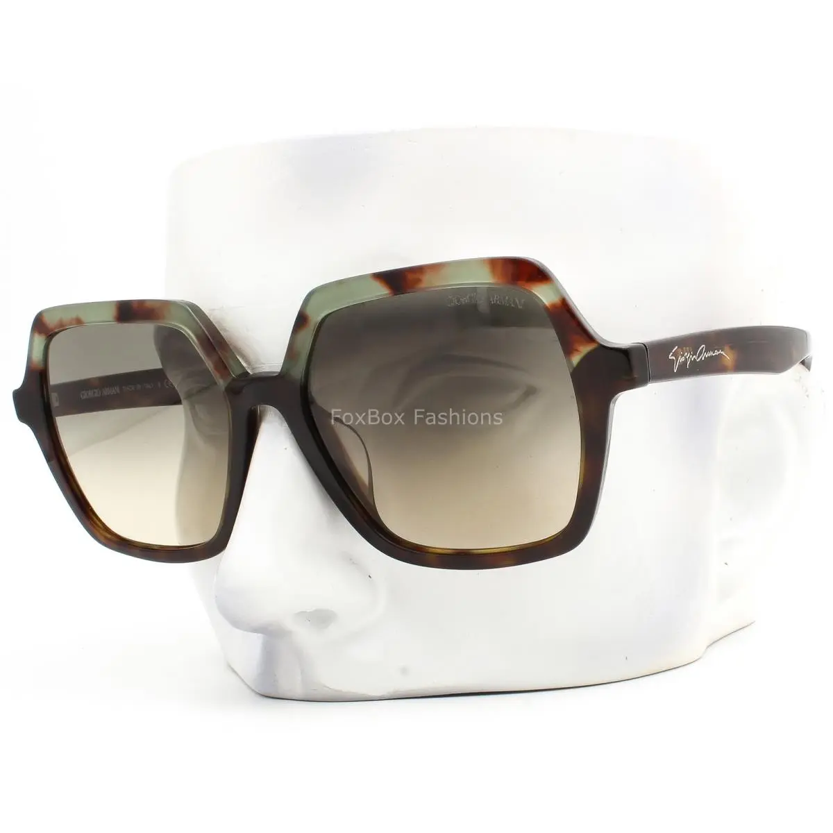 Sunglasses AR 8193U 5879/32 Polished Green Brown Havana W/case by Giorgio Armani