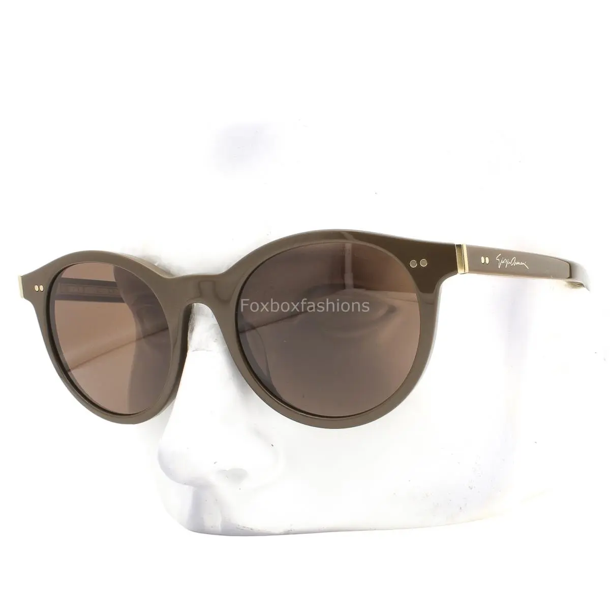 Sunglasses Round Polished Brown AR 8199U 6040/73 with Case by Giorgio Armani
