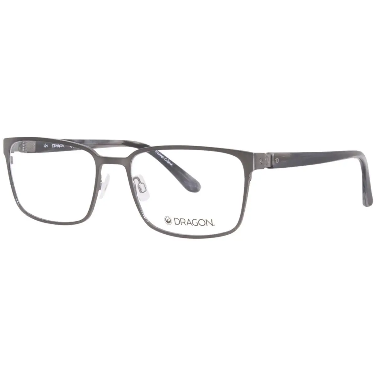 Dragon DR7005 070 Eyeglasses Men`s Matte Gunmetal Full Rim Rectangle Shape 57mm by Dragon Alliance