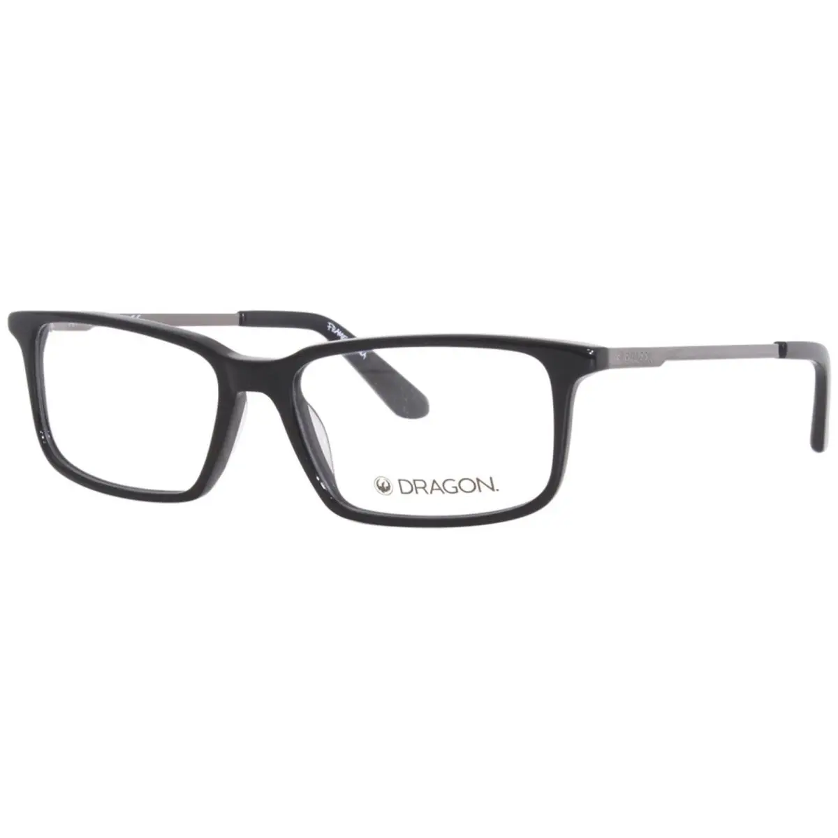 Dragon DR2030 001 Eyeglasses Frame Men`s Black Full Rim Rectangle Shape 54mm by Dragon Alliance