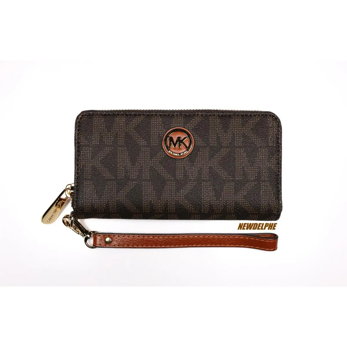 Michael Kors MK Logo Fulton LG Mlt Phone Wallet / Gift Bag Box
