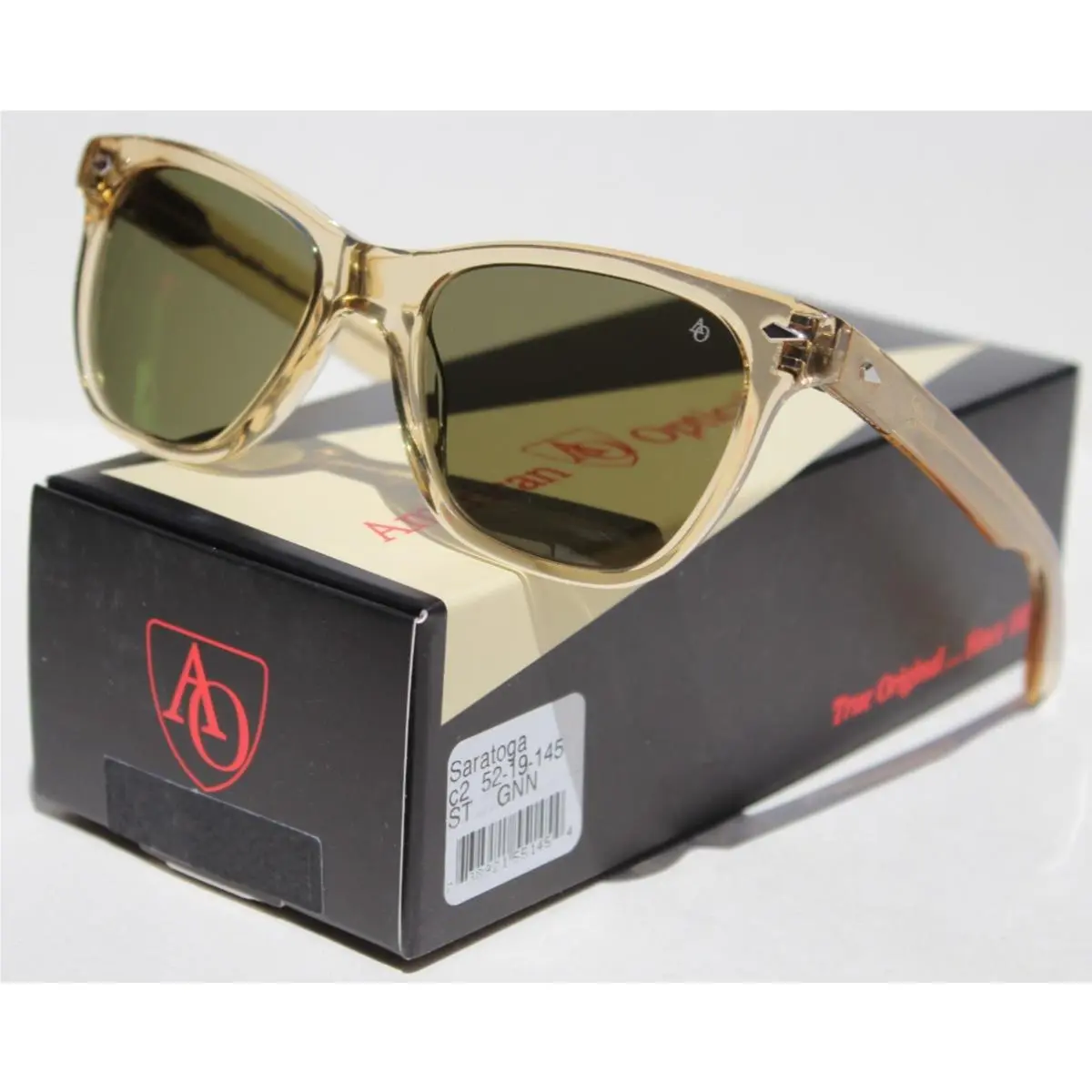 Saratoga Sunglasses Yellow Crystal/green ST Gnn by American Optical