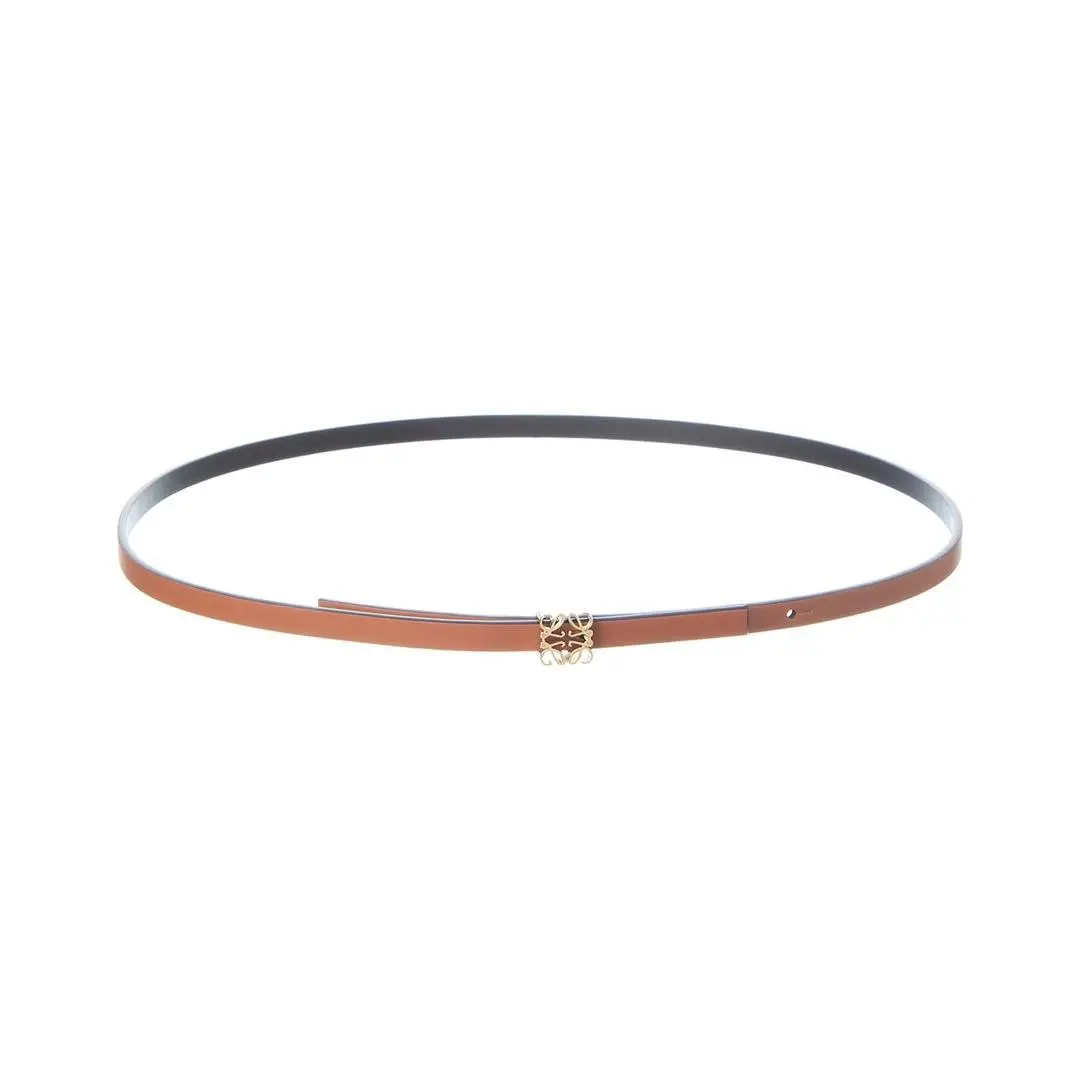 Loewe Anagram Cube Leather Belt Women`s Tan 95