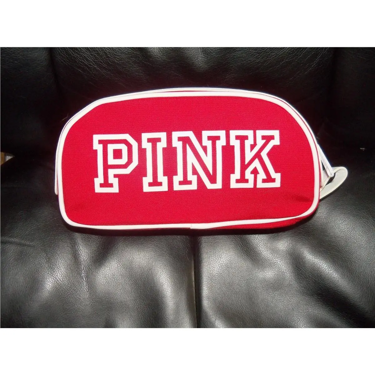 Victoria`s Secret Pink Ohio State Makeup Cosmetic Bag Case Htf by Victoria's Secret