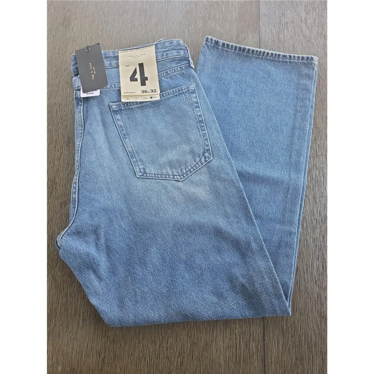 Rag Bone York Straight Fit 4 Denim Jeans Size 36 x 32 Made in Turkey