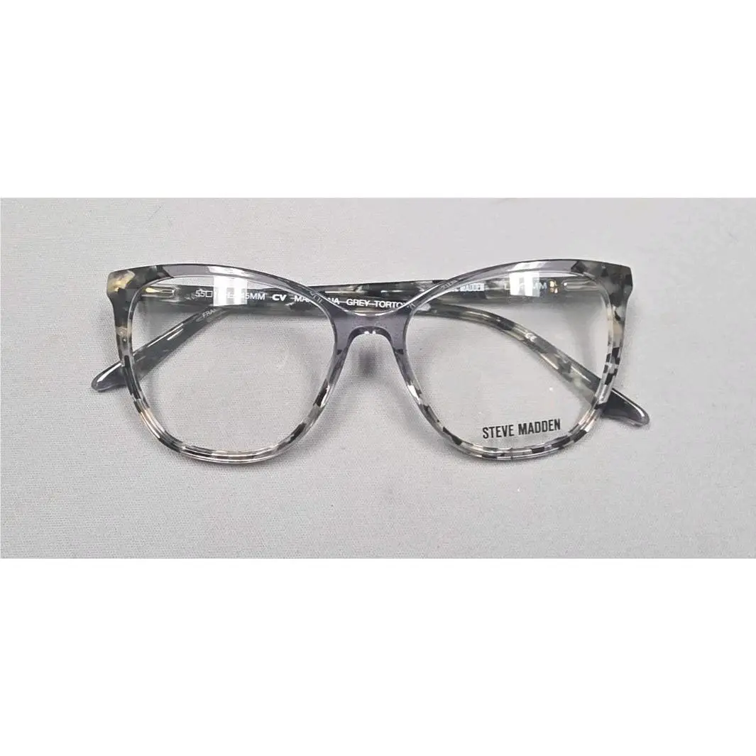 Eyewear Marciana Gray Tortoise Marble 55/16/145 Flex Hinge SR58 by Steve Madden