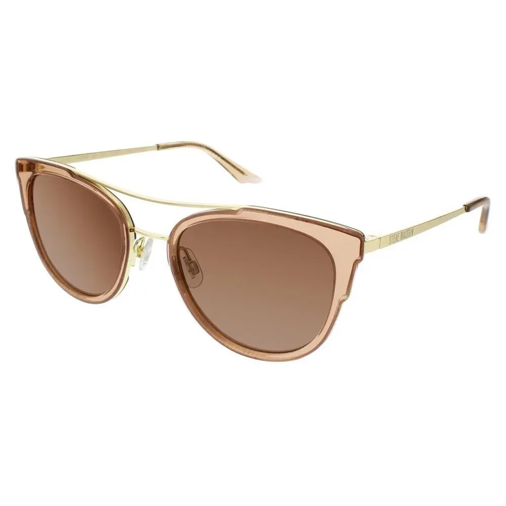 Madelline Champagne Women`s Oversized Aviator Sunglasses 53-20-140 by Steve Madden