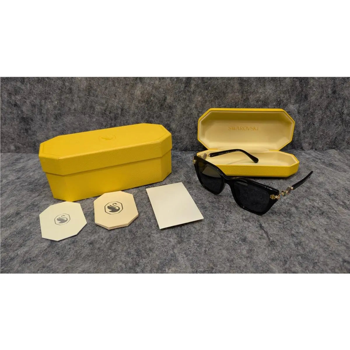 Swarovski Sunglasses Women`s Black/dark Grey 53-18-140 SK6041F 100187