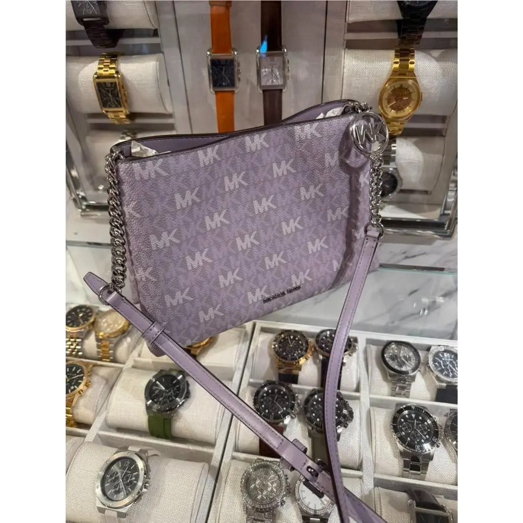 Christina Women Small Handbag Purse Shoulder MK Crossbody Bag Lilac by Michael Kors