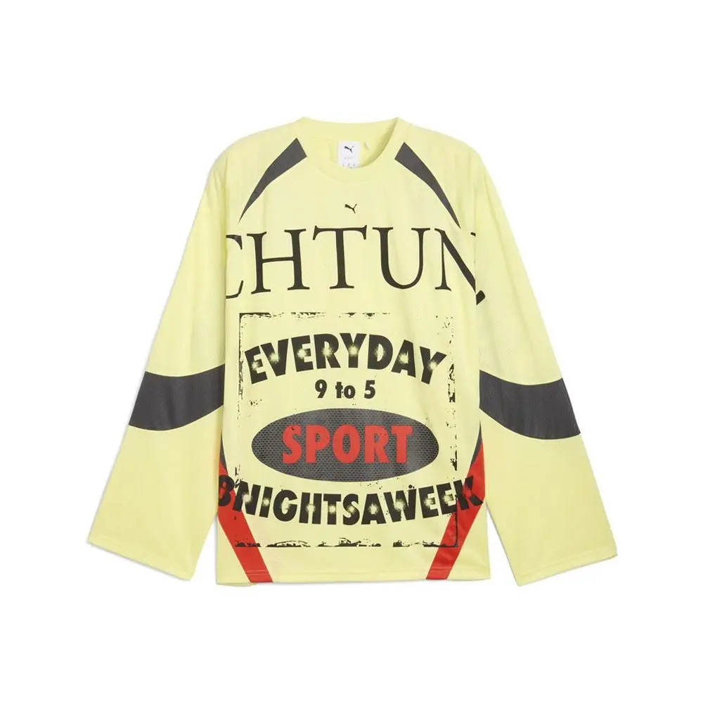 Puma Nine To Five Vneck Long Sleeve Jersey Mens Yellow 63250435