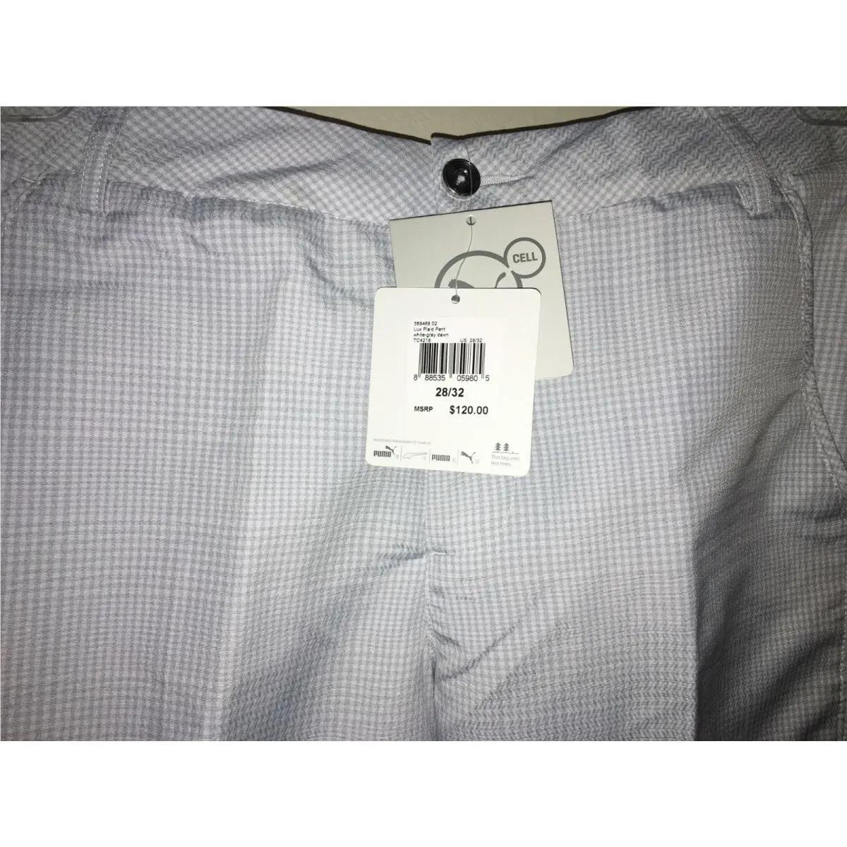 Puma clothing - PUMA Lux Check Golf Dry Cell Pants - 568468 - Gray 3