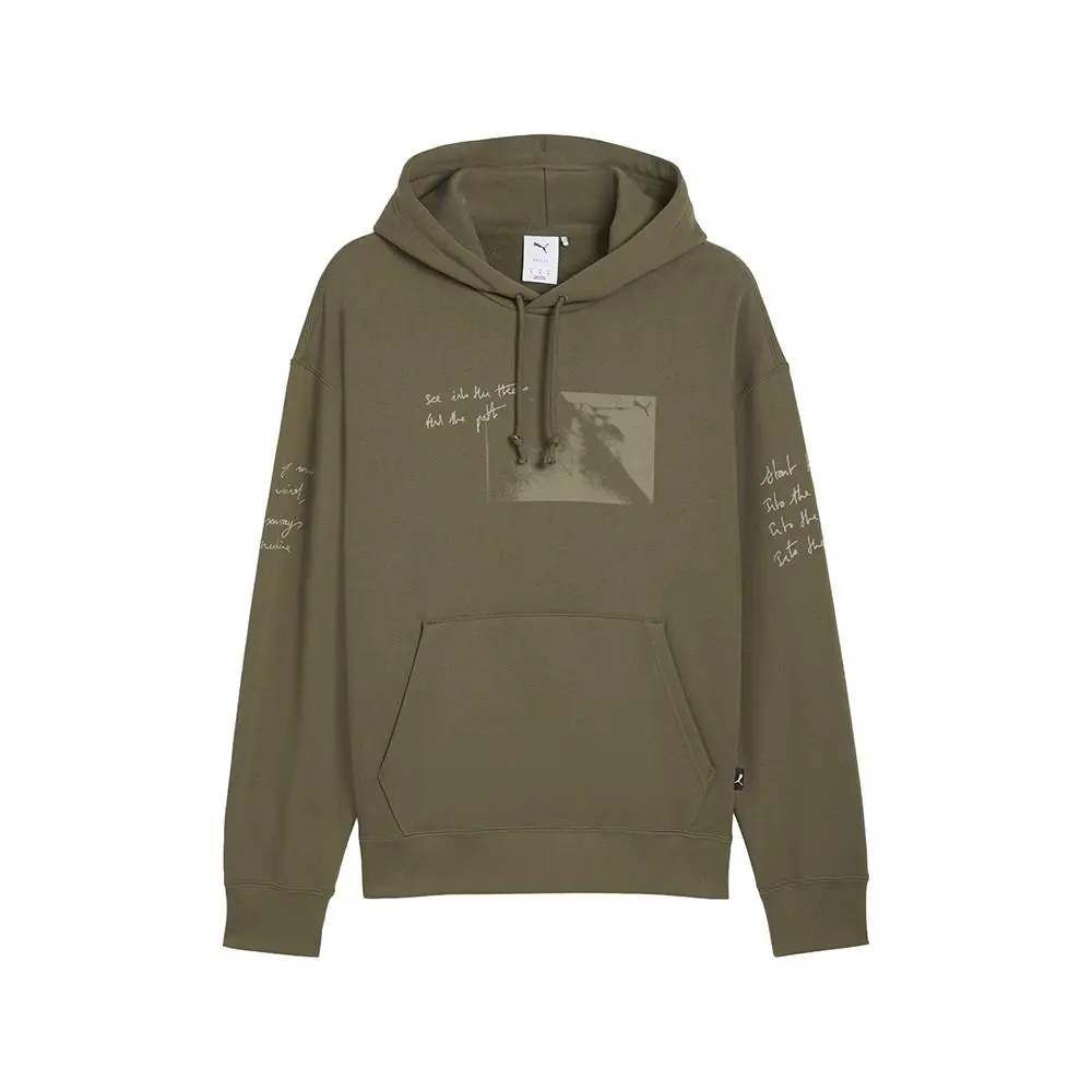 Graphic Forest Pullover Hoodie Mens Green Casual Outerwear 63248281 by Puma