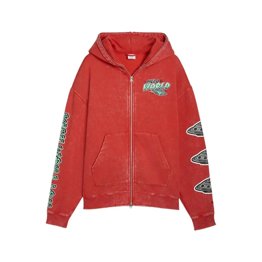 X Lamelo Ball World Full Zip Hoodie Mens Red Casual Outerwear 63460301 by Puma