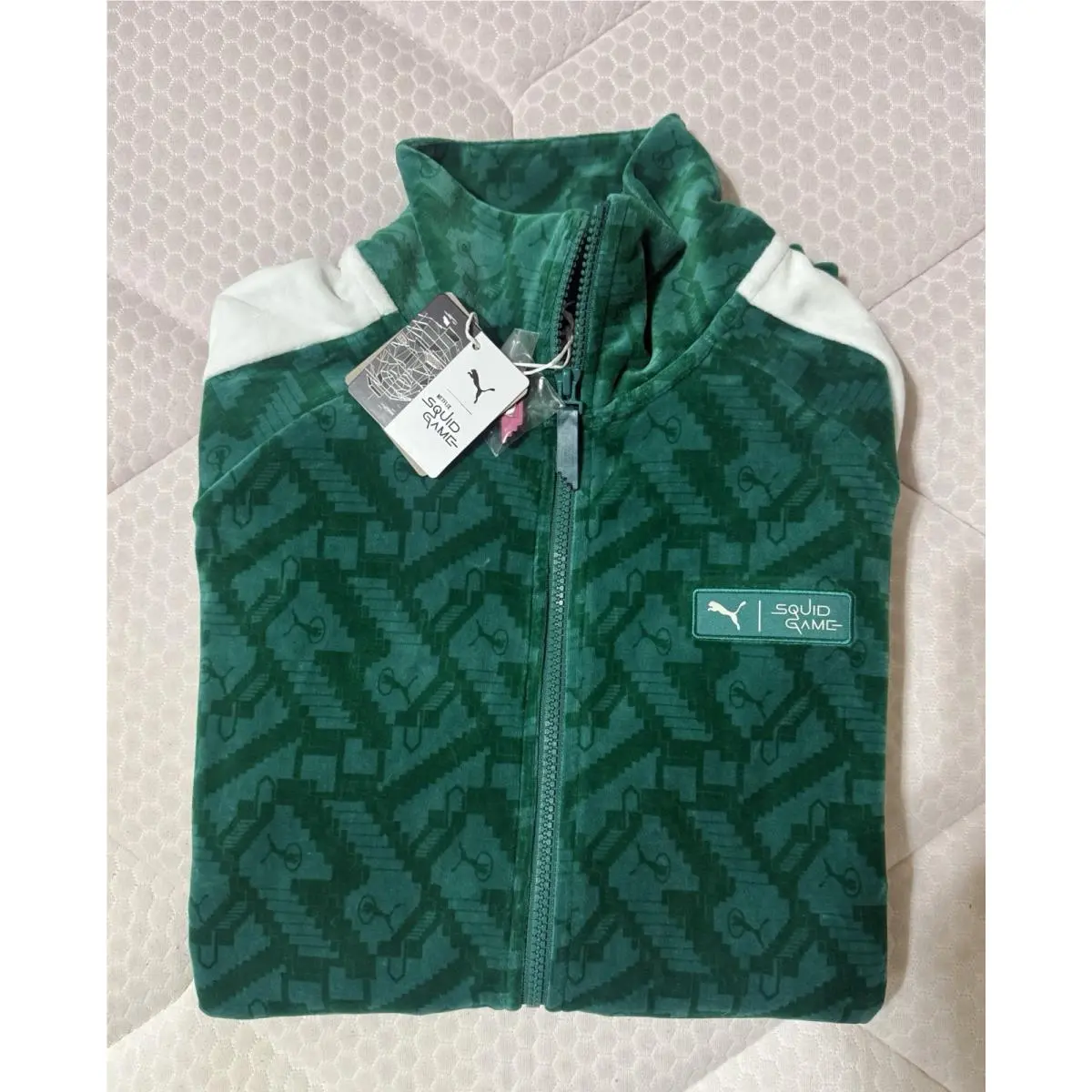 x Squid Game T7 Men`s Track Jacket Mint Green Medium Netflix Show Sz M by Puma