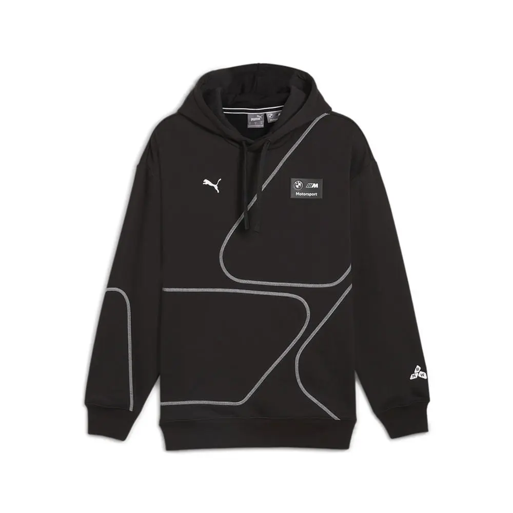 Puma Bmw M Motorsport Statement Pullover Hoodie Mens Black Casual Outerwear 6272
