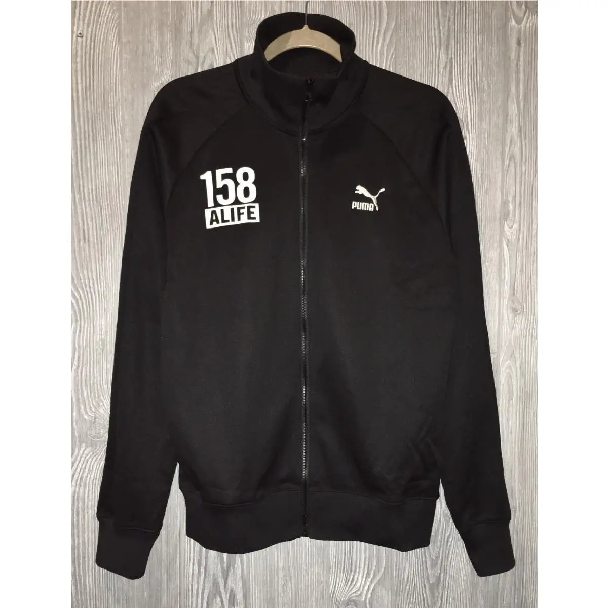 Alife Soccer Black Grey Graphic Full Zip L/s Track Jacket T7 Mens Sz M by Puma