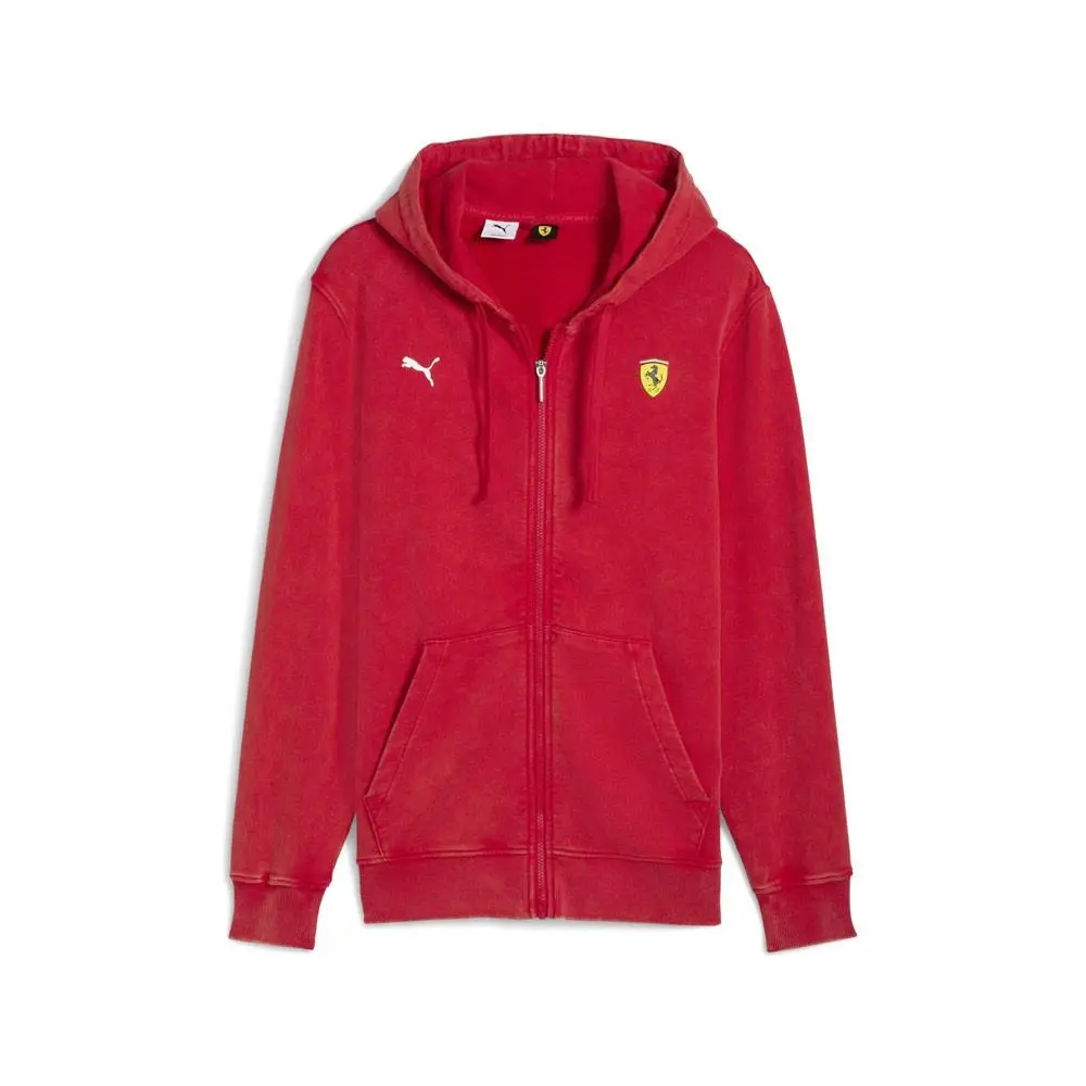 Puma Scuderia Ferrari Sportswear Full Zip Hoodie Mens Red Casual Outerwear 63277