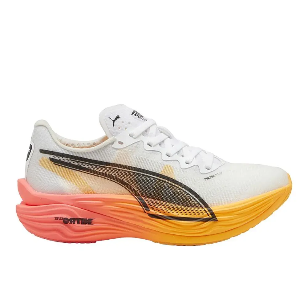 Deviate Nitro Elite 3 Running Womens Orange White Athletic Shoes 31064001 by Puma
