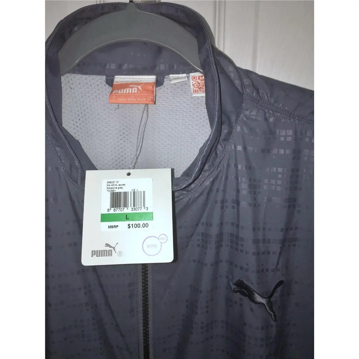 Puma clothing - PUMA MS Wind Windbreaker Lightweight Golf Track Ja - 568321 - Gray 15