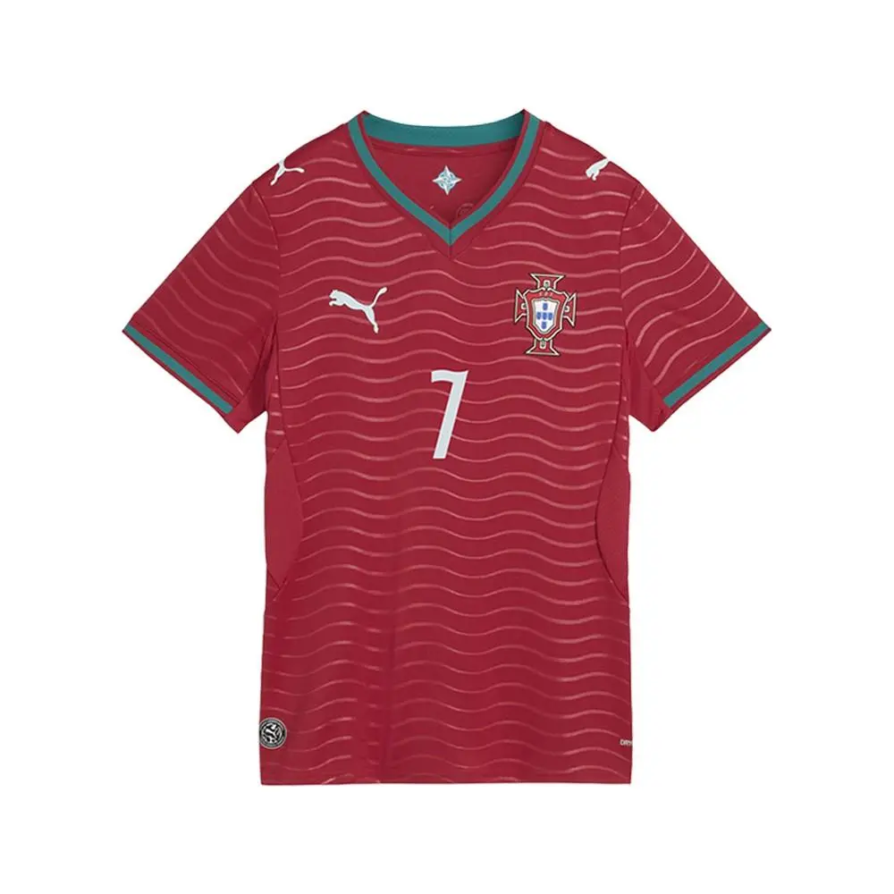 Ronaldo Crew Neck Short Sleeve Home Soccer Jersey Womens Red 78814 by Puma