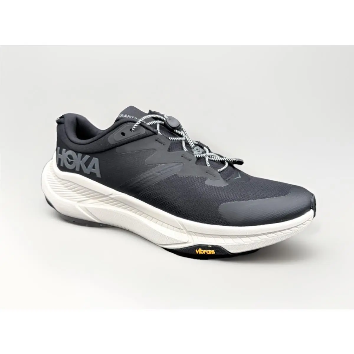Hoka M Transport Mens Sneakers Black Alabaster 1123153-BKLB Size 10D