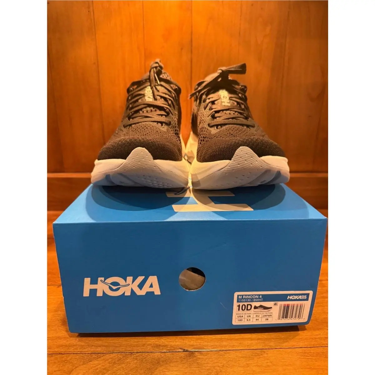 Hoka Rincon 4 Men`s Running Shoes Black/white Men`s Size 10D