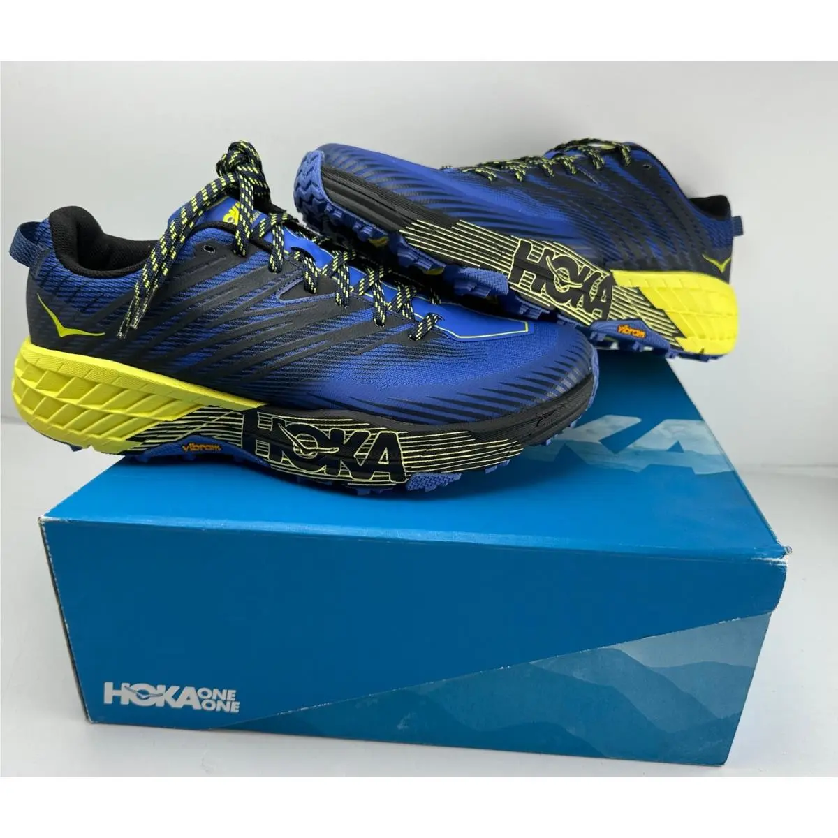 Hoka Men`s Speedgoat 4 Shoes Blue 1106525/BIEP Size 9.5 22S
