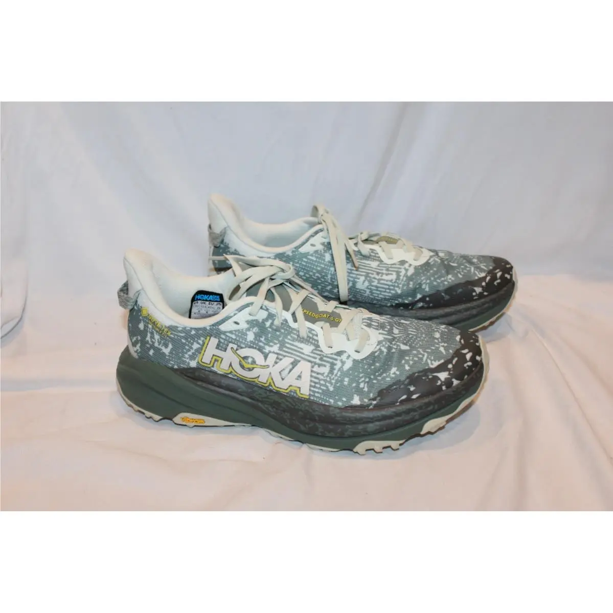 Hoka One Men`s Speedgoat 6 Gtx Trail Running Sneakers Sea Glass Nwob 11